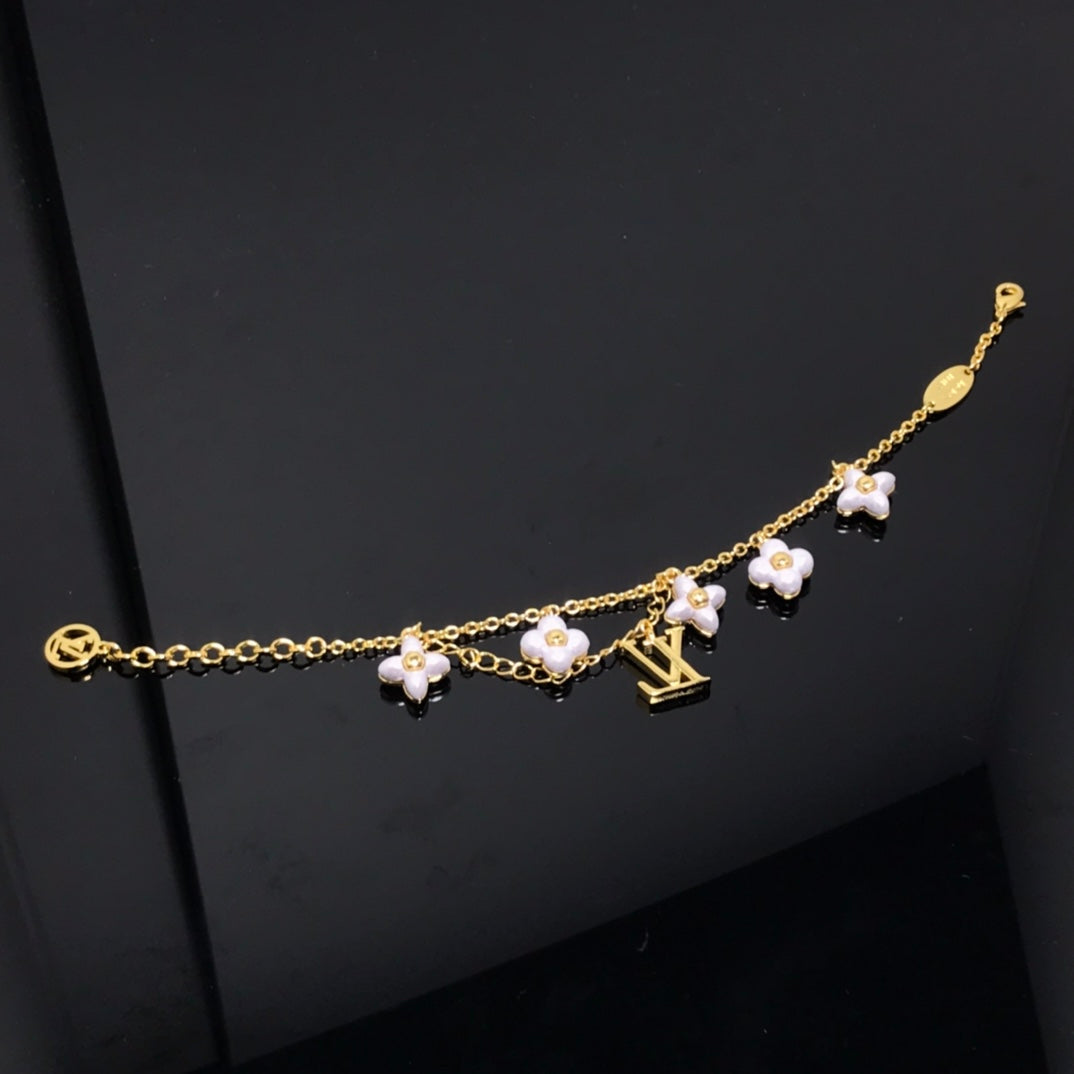 [CharmAmor]LOGO 6 MOTIF STAR AND SUN GOLD BRACELET