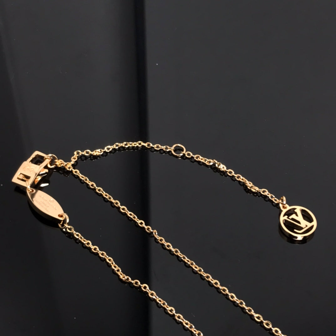[CharmAmor]COLOR BLOSSOM PINK MOP SUN GOLD NECKLACE