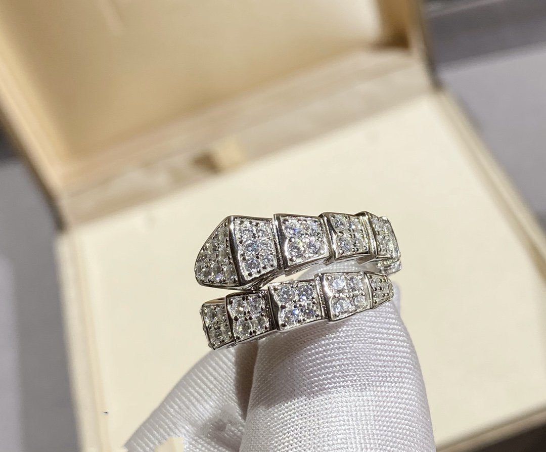 [CharmAmor]SERPENTI RING SILVER DIAMOND PAVED