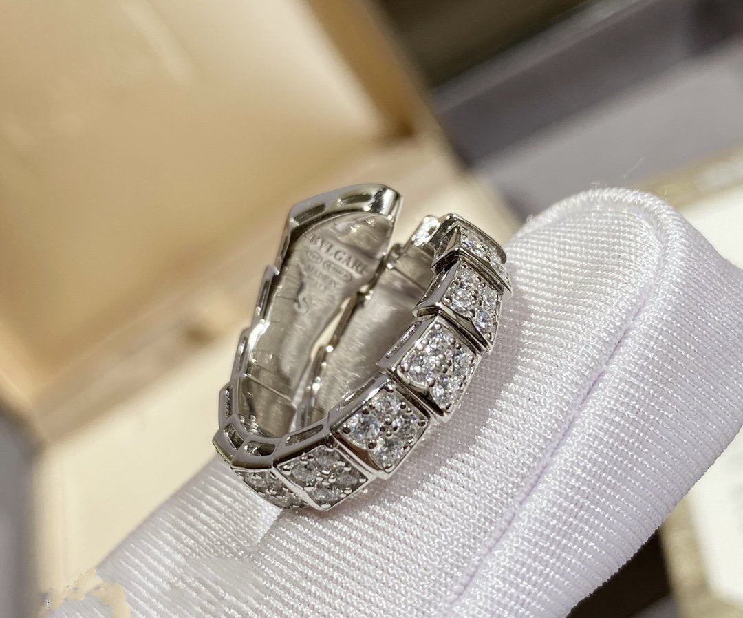 [CharmAmor]SERPENTI RING SILVER DIAMOND PAVED
