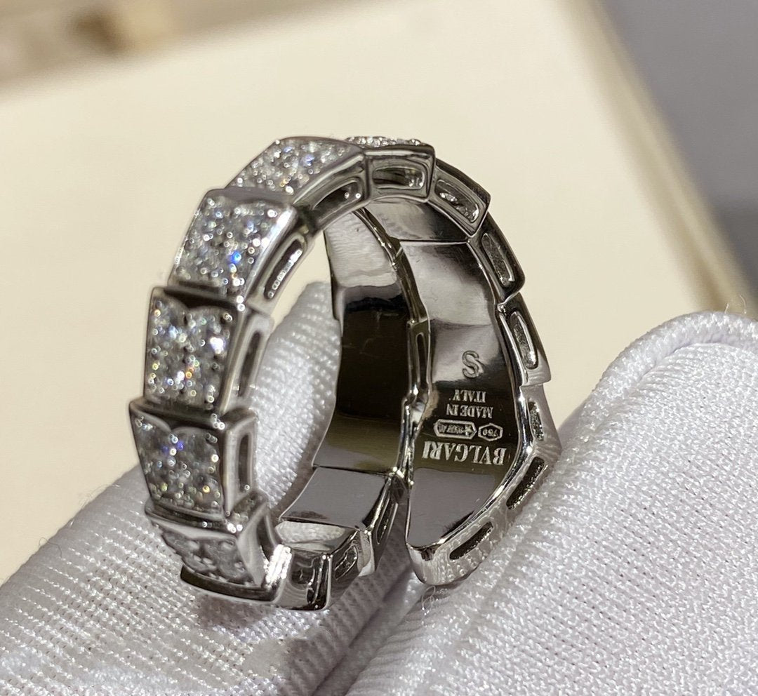 [CharmAmor]SERPENTI RING SILVER DIAMOND PAVED