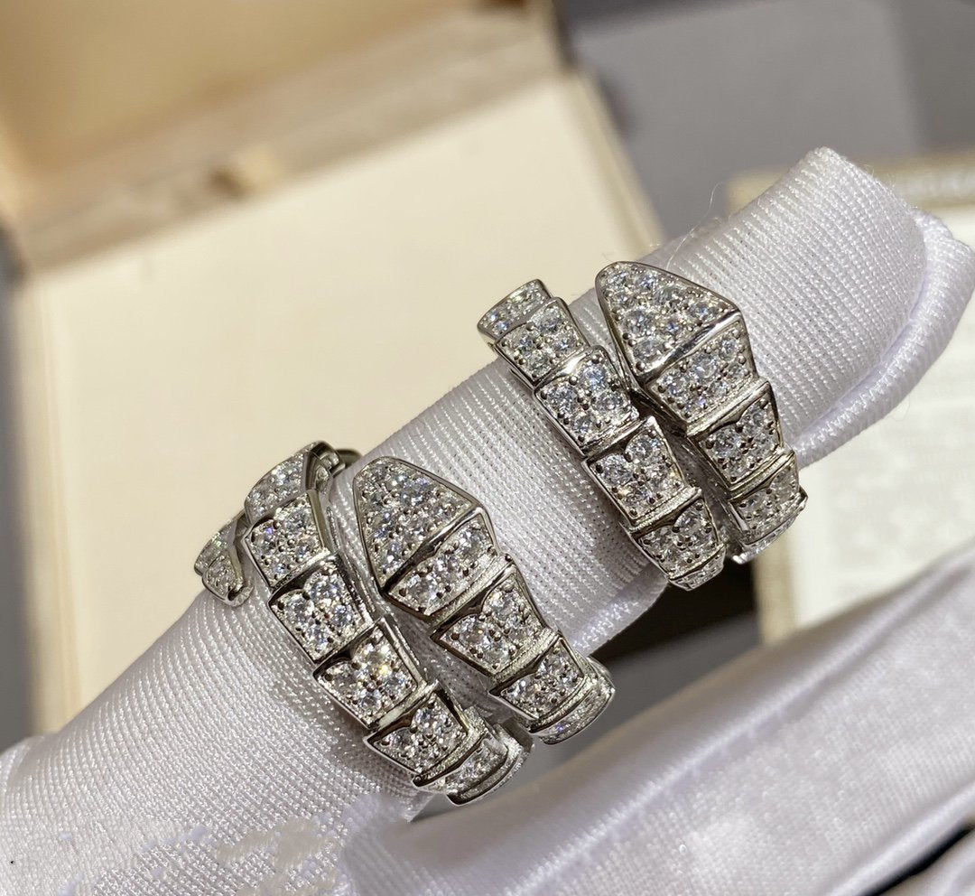 [CharmAmor]SERPENTI RING SILVER DIAMOND PAVED