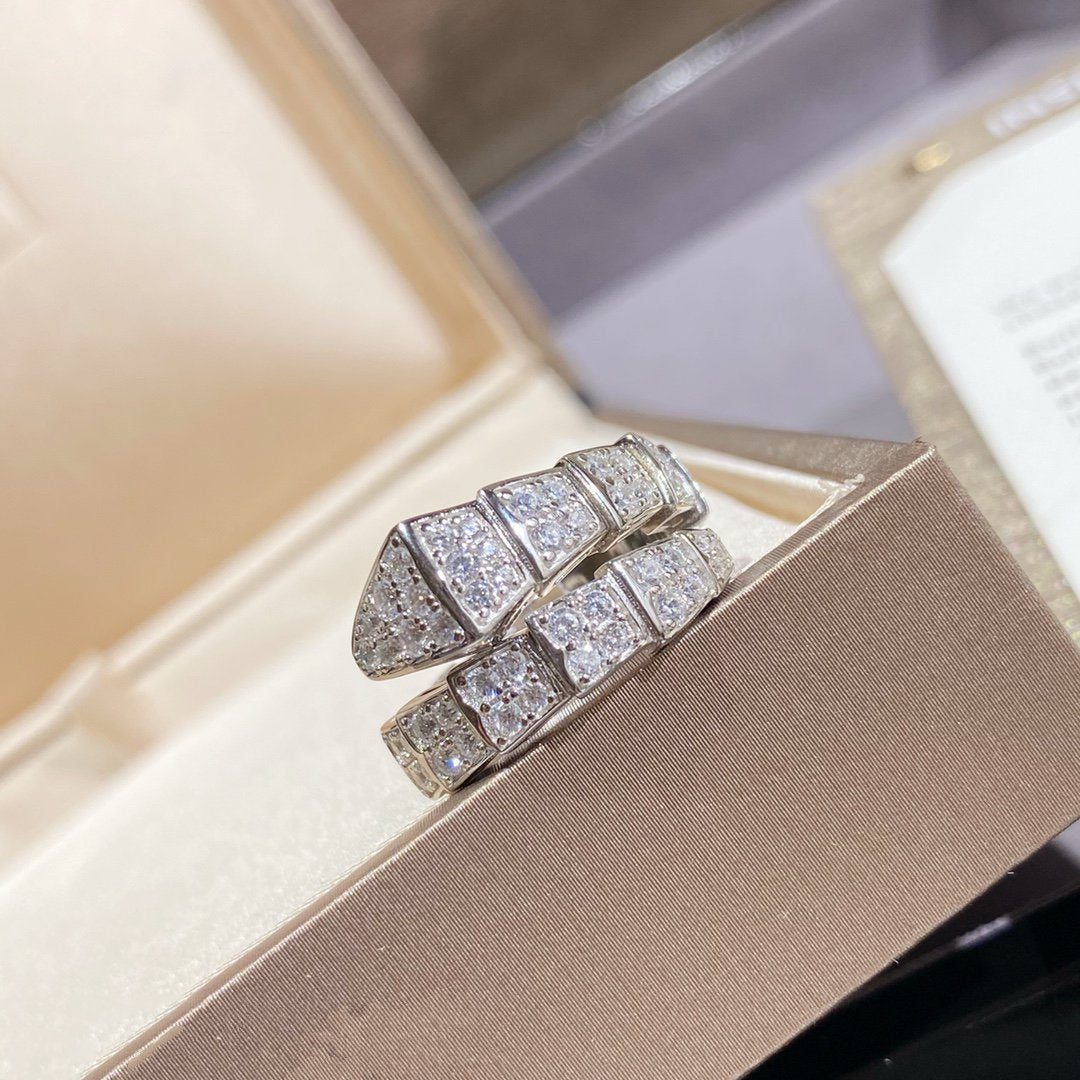 [CharmAmor]SERPENTI RING SILVER DIAMOND PAVED