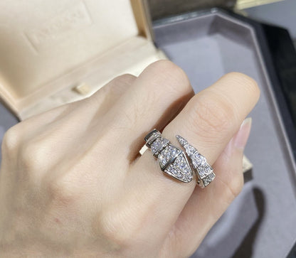 [CharmAmor]SERPENTI LARGE RING SILVER DIAMOND PAVED