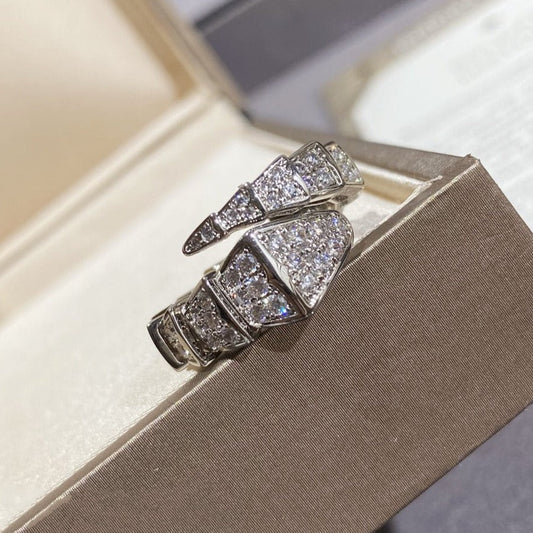 [CharmAmor]SERPENTI LARGE RING SILVER DIAMOND PAVED