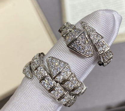 [CharmAmor]SERPENTI LARGE RING SILVER DIAMOND PAVED