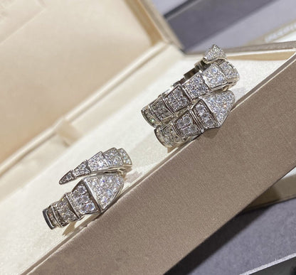 [CharmAmor]SERPENTI LARGE RING SILVER DIAMOND PAVED