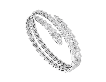 [CharmAmor]SERPENTI BRACELET SILVER DIAMOND DOUBLE ROW