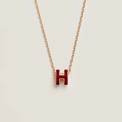 [CharmAmor]HM CLIC RED ENAMEL GOLD NECKLACE
