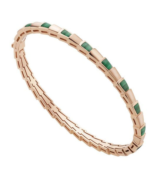 [CharmAmor]SERPENTI BRACELET PINK GOLD MALACHITE