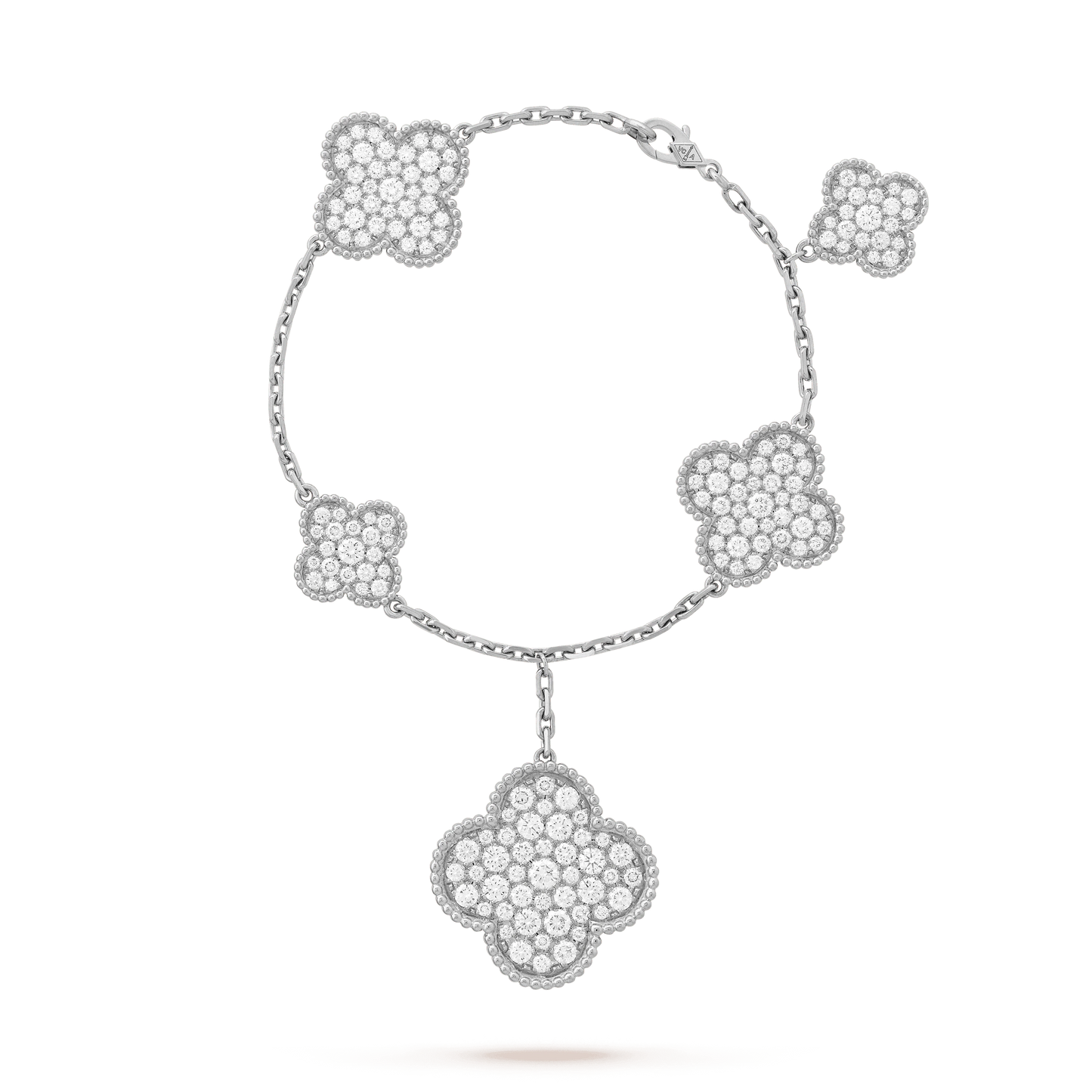 [CharmAmor]CLOVER 6 MOTIFS SILVER DIAMOND BRACELET