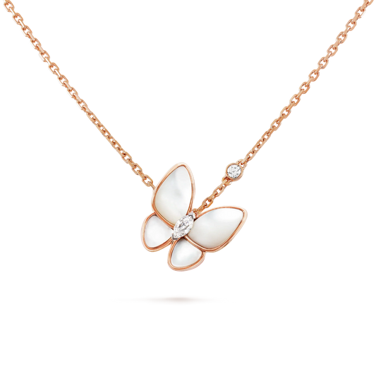 [CharmAmor]BUTTERFLY MOP DIAMOND NECKLACE