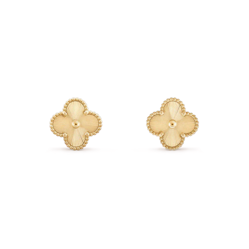 [CharmAmor]CLOVER MINI 9.5MM LASER EARRINGS