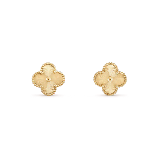 [CharmAmor]CLOVER MINI 9.5MM LASER EARRINGS
