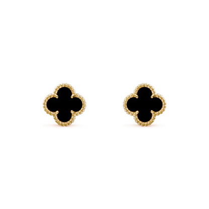 [CharmAmor]CLOVER MINI 9.5MM BLACK MOP EARRINGS