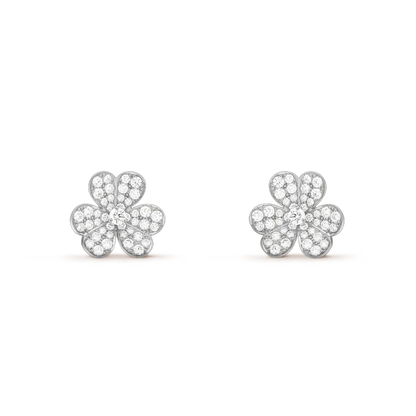 [CharmAmor]CLOVER COMOS DIAMOND EARRINGS SILVER