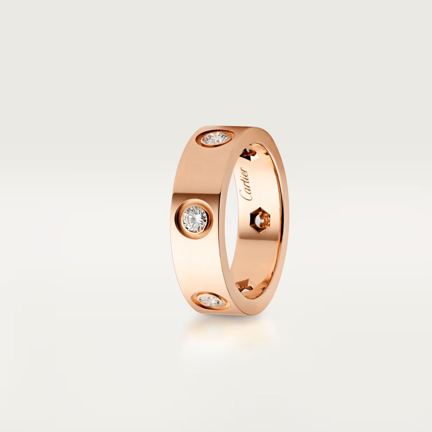 [CharmAmor]LOVE 5.5MM 6 DIAMOND RING