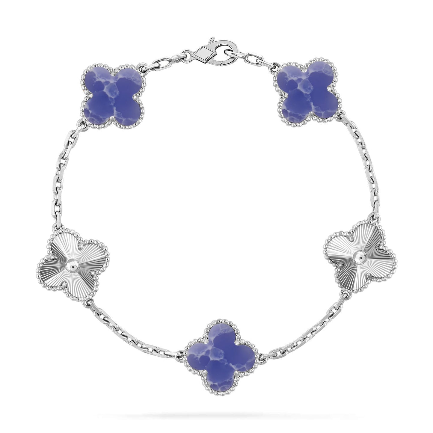 [CharmAmor] CLOVER 5 MOTIF BLUE VEINS BRACELET COLLECTION