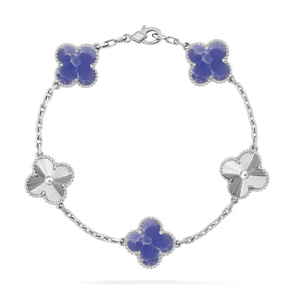 [CharmAmor] CLOVER 5 MOTIF BLUE VEINS BRACELET COLLECTION