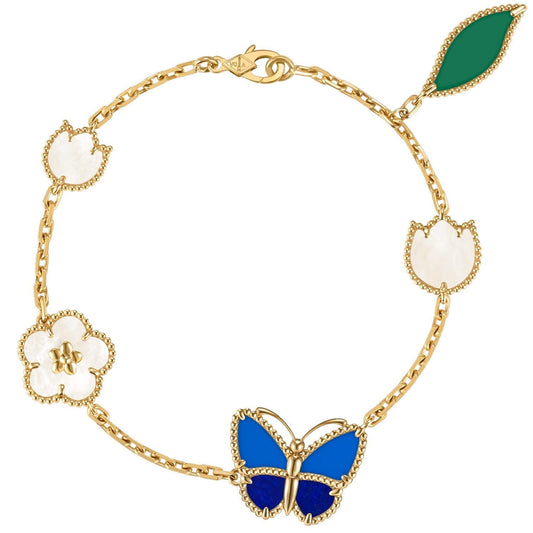 [CharmAmor]LUCKY SPRING BUTTERFLY 5 MOTIF BRACELET