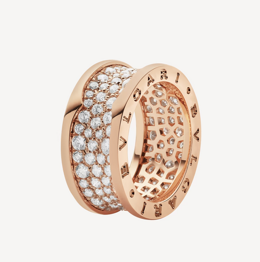 [CharmAmor]ZERO 1 WITH PAVED DIAMONDS ON THE SPIRAL RING