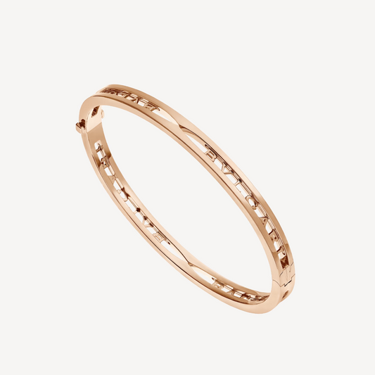 [CharmAmor]ZERO 1 SPIRAL LOGO PINK GOLD BRACELET