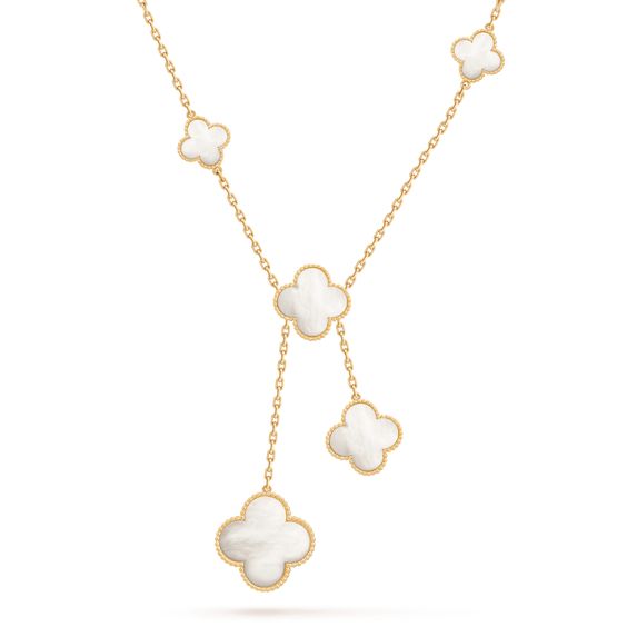 [CharmAmor]CLOVER MOTHER OF PEARL NECKLACE 6 MOTIF