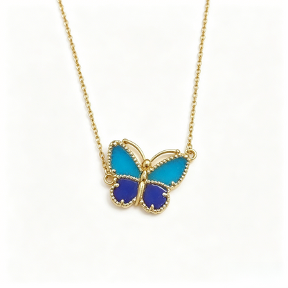 [CharmAmor]2026 NEW STYLE LUCKY SPRING BUTTERFLY 1 MOTIFS FLOWER NECKLACE