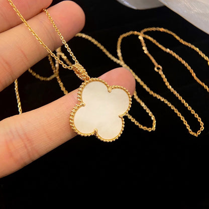[CharmAmor]CLOVER 25MM MOP LARGE PENDANT NECKLACE