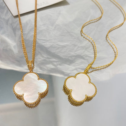 [CharmAmor]CLOVER 25MM MOP LARGE PENDANT NECKLACE