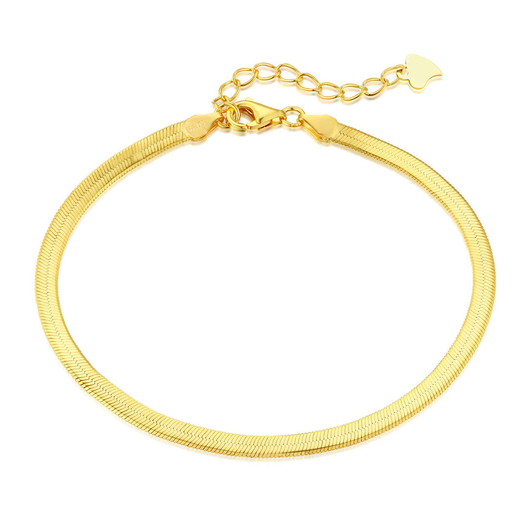 [CharmAmor]Flat Snake Bone Chain Blade Necklace