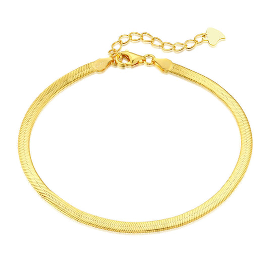 [CharmAmor]Flat Snake Bone Chain Blade Necklace