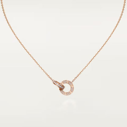 [CharmAmor]LOVE  FULL DIAMOND PENDANT NECKLACE
