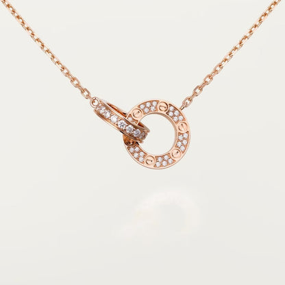 [CharmAmor]LOVE  FULL DIAMOND PENDANT NECKLACE