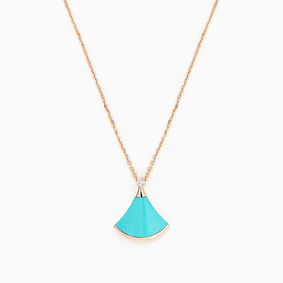 [CharmAmor]DREAM NECKLACE TURQUOISE PINK GOLD