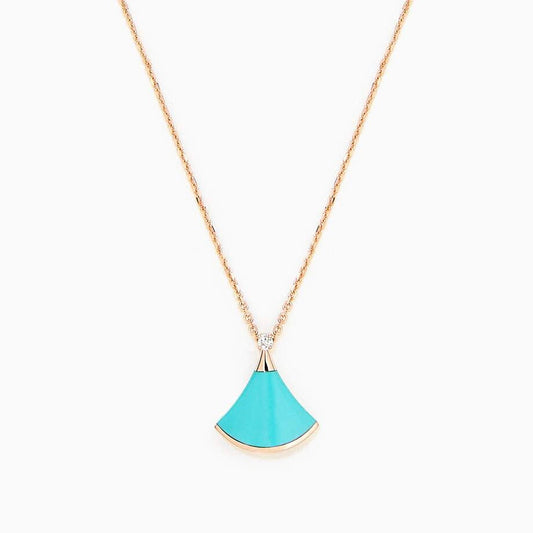 [CharmAmor]DREAM NECKLACE TURQUOISE PINK GOLD