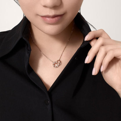 [CharmAmor]LOVE  FULL DIAMOND PENDANT NECKLACE