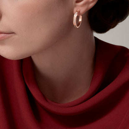 [CharmAmor]LOVE EARRINGS 3.6MM DIAMOND PAVED