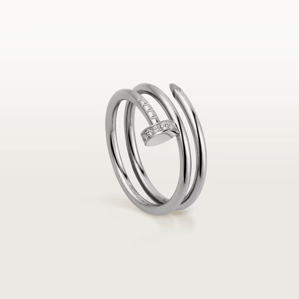 [CharmAmor]JUSTE RING 4.8MM HALF DIAMOND