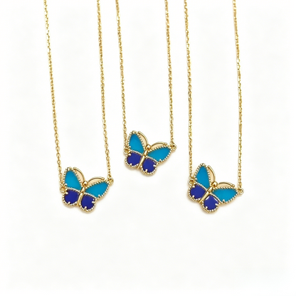 [CharmAmor]2026 NEW STYLE LUCKY SPRING BUTTERFLY 1 MOTIFS FLOWER NECKLACE