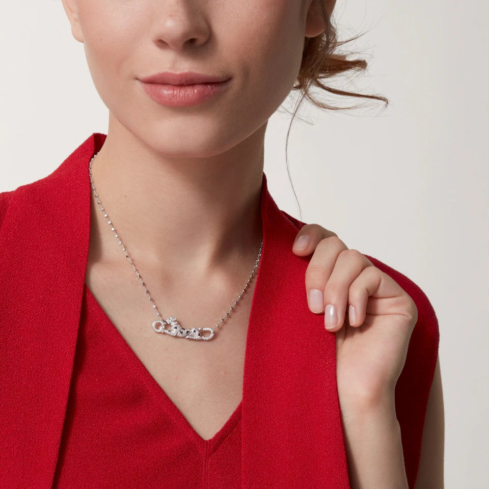 [CharmAmor]PANTHERE PAVED DIAMOND NECKLACE