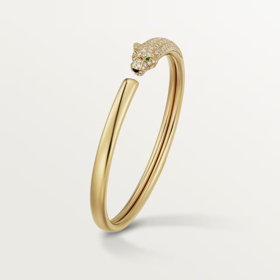 [CharmAmor]PANTHERE HALF DIAMOND OPEN BRACELET