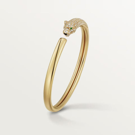 [CharmAmor]PANTHERE HALF DIAMOND OPEN BRACELET