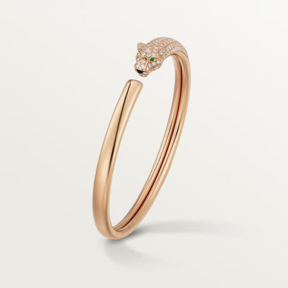 [CharmAmor]PANTHERE HALF DIAMOND OPEN BRACELET