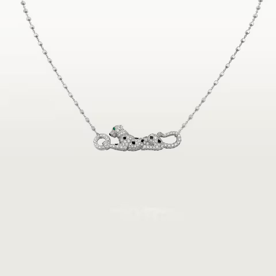 [CharmAmor]PANTHERE PAVED DIAMOND NECKLACE