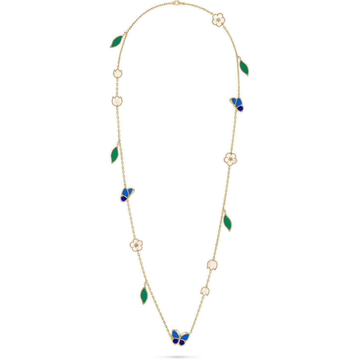 [CharmAmor]LUCKY SPRING BUTTERFLY 15 FLOWER NECKLACE