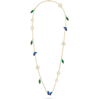 [CharmAmor]LUCKY SPRING BUTTERFLY 15 FLOWER NECKLACE