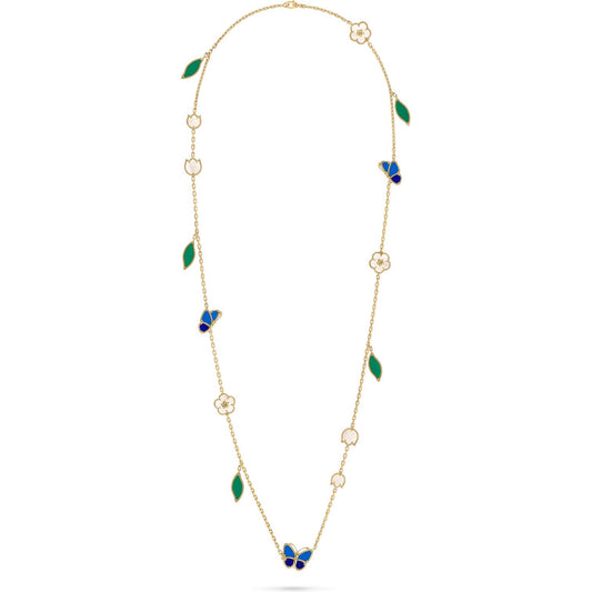 [CharmAmor]LUCKY SPRING BUTTERFLY 15 FLOWER NECKLACE