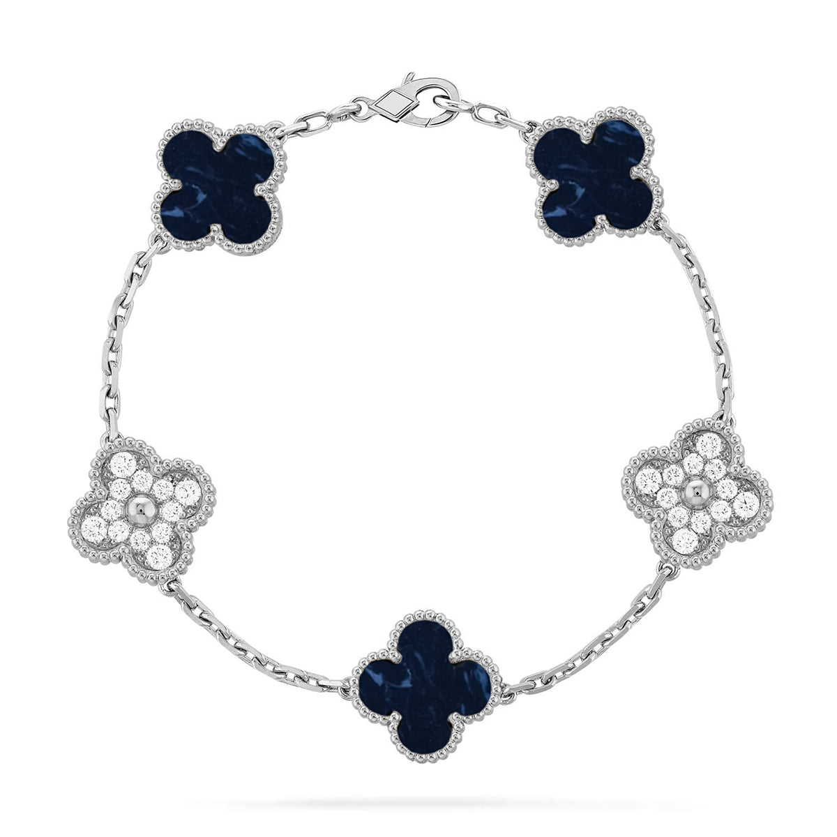 [CharmAmor] CLOVER 5 MOTIF PIETERSITE BRACELET COLLECTION