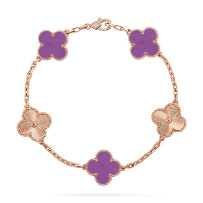 [CharmAmor] CLOVER 5 MOTIF VIOLET BRACELET COLLECTION